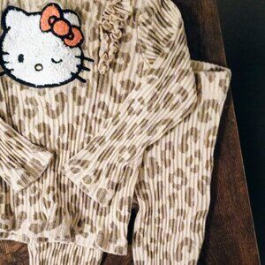 Leopard print, Hello Kitty- 2-piece set - Size 12-18 months